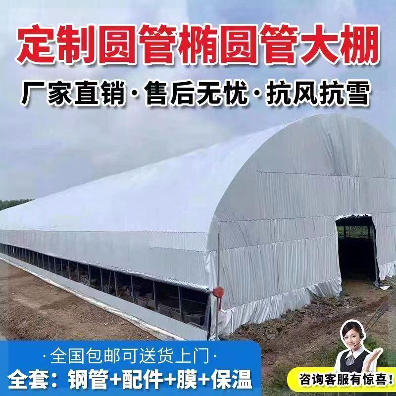 种植大棚骨架塑料养殖热镀锌钢管温室暖棚蔬菜椭圆管农业大棚配件