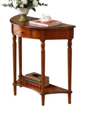 美隔式玄关柜半圆断新长包41910条桌靠墙柜欧式实木玄关桌走廊玄