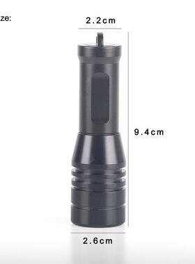 自由潜水电DM008灯便携4500AAL2潜水手钥筒匙扣1小手电潜水镜面灯