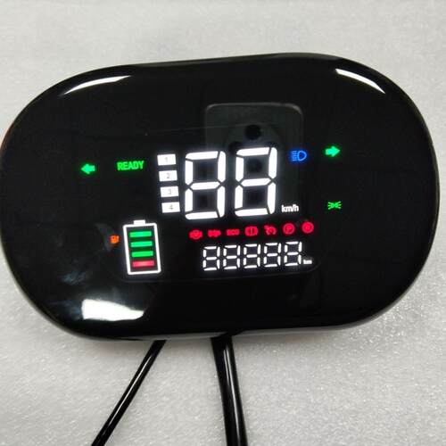电动车B09仪表盘LED彩屏显示 里程表48v60v72v 实时电压显示改装