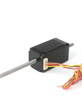 家42贯通A式形丝杆电机NE梯M42HS34贯17可厂调转速步进电机