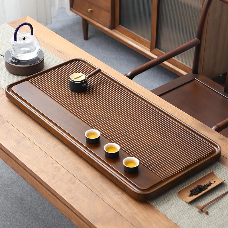 实木茶盘家用整块长方形简约实心通体金丝楠竹茶台大直销国潮风