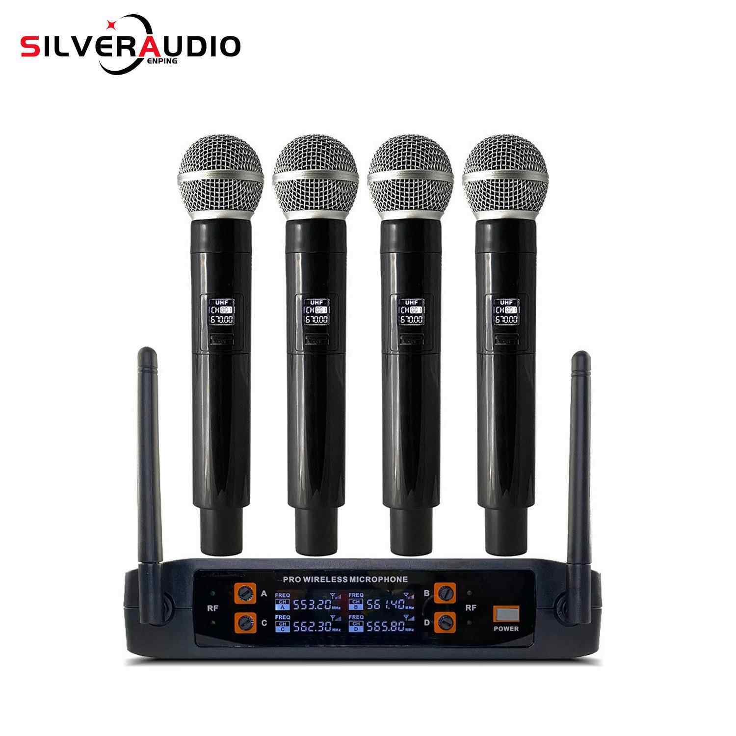 GAW-GLD4四通道超高频VHF无线麦克风卡拉ok扬声器表演系统手持