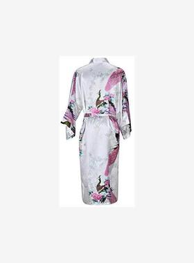 Silk Satin Wedding Bride Bridesmaid Robe Floral Bathrobe Sho