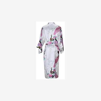 Silk Satin Wedding Bride Bridesmaid Robe Floral Bathrobe Sho