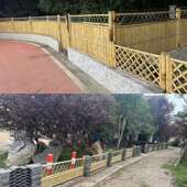 网栏竿格花园栅栏草00000坪庭户院子竹围栏栅栏外景区园艺围菜园