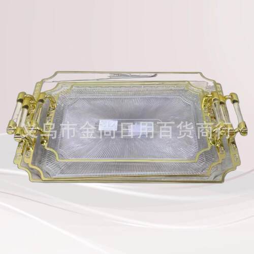 White Transparent Luxury Fruit Plate for Home Living Room, D