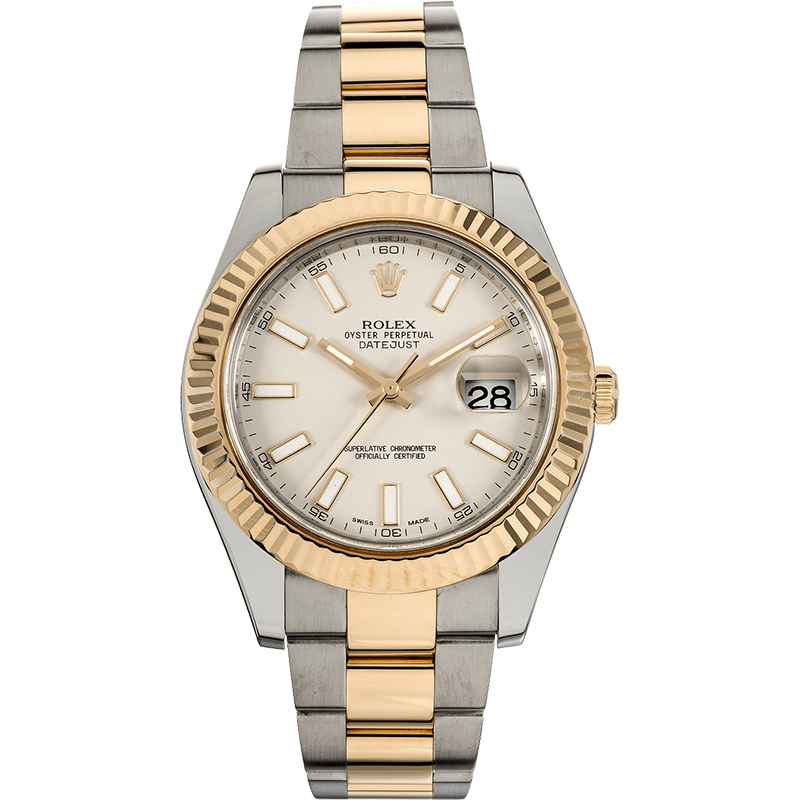 [9.8新]劳力士日志型钢/18K黄金自动机械手表男116333