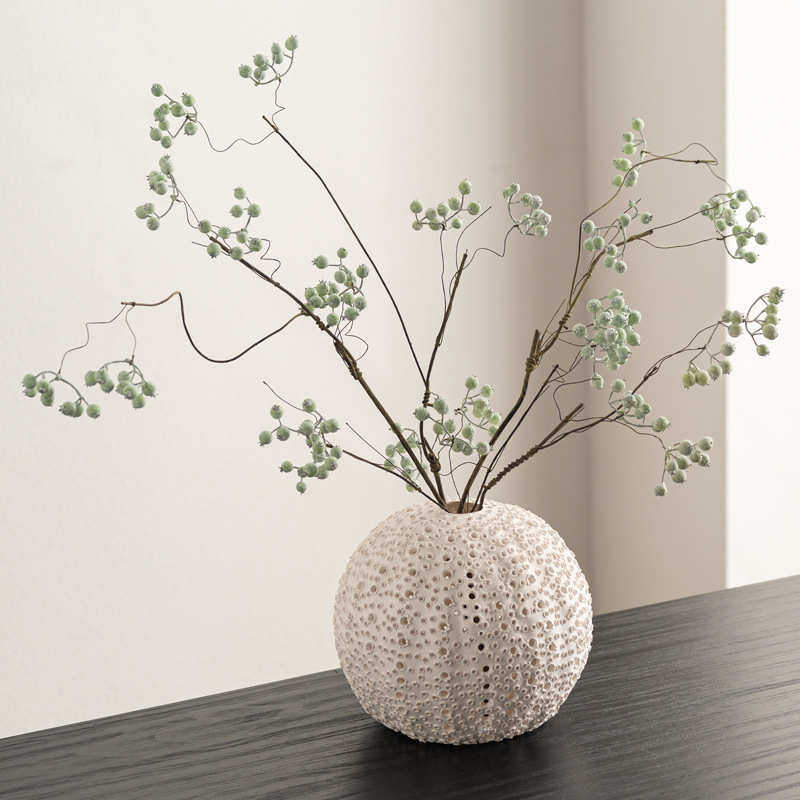 匠十三 侘寂风蜂窝镂空经典穿孔陶瓷花瓶装饰品摆饰复古做旧干花,家居饰品,装饰摆件,淘宝优惠券,粉丝福利购,淘宝优惠卷