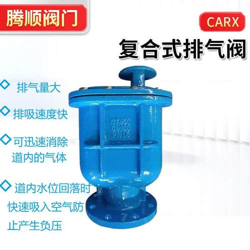 CARX-6C复合式排气阀法兰铸钢自来水管道用快速排气阀DN5