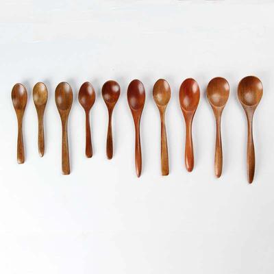 Lettering solid wood spoon honey spoon soup spoon multi-spec