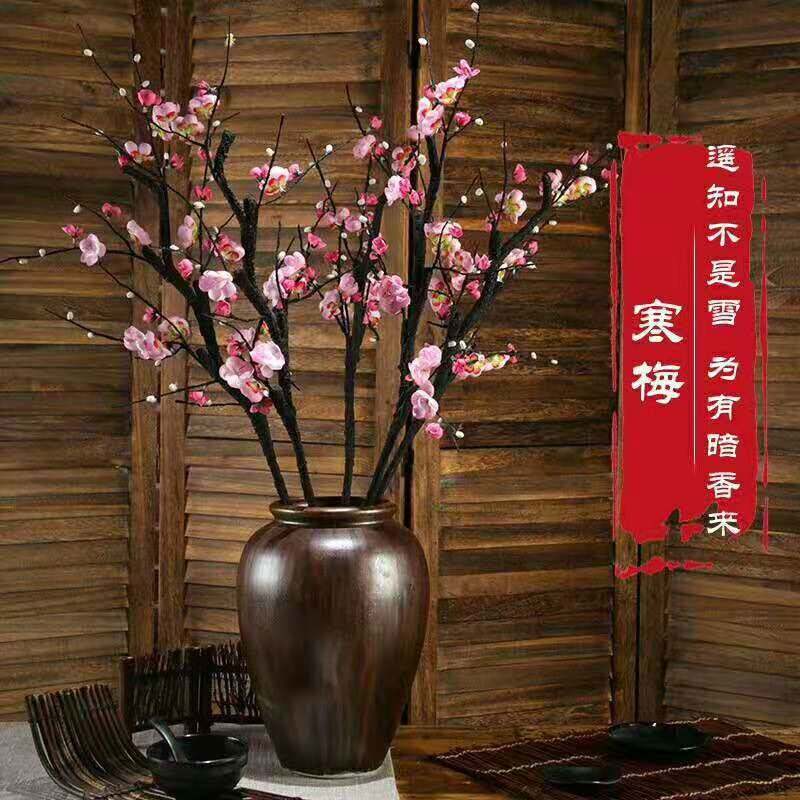 厂家 仿真梅花枝 腊梅 干支 中式田园 婚庆居家 假梅花腊梅花