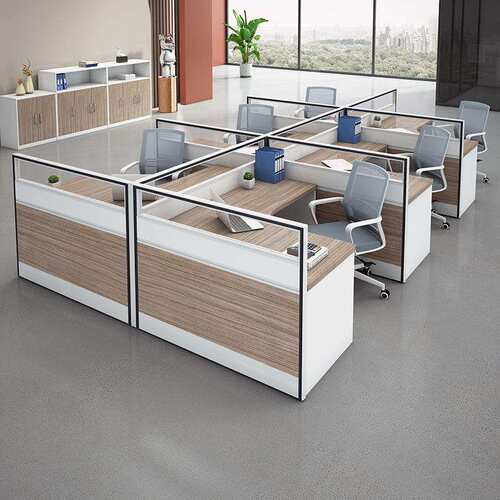 优质职员办公桌椅组合 简约现代员工电脑桌工作L型屏风卡座家具厂