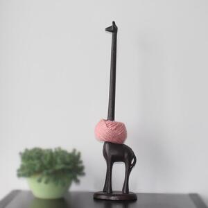 铸铁长颈鹿餐桌面纸巾架花园麻绳架复古园艺杂货别墅装饰金属摆件