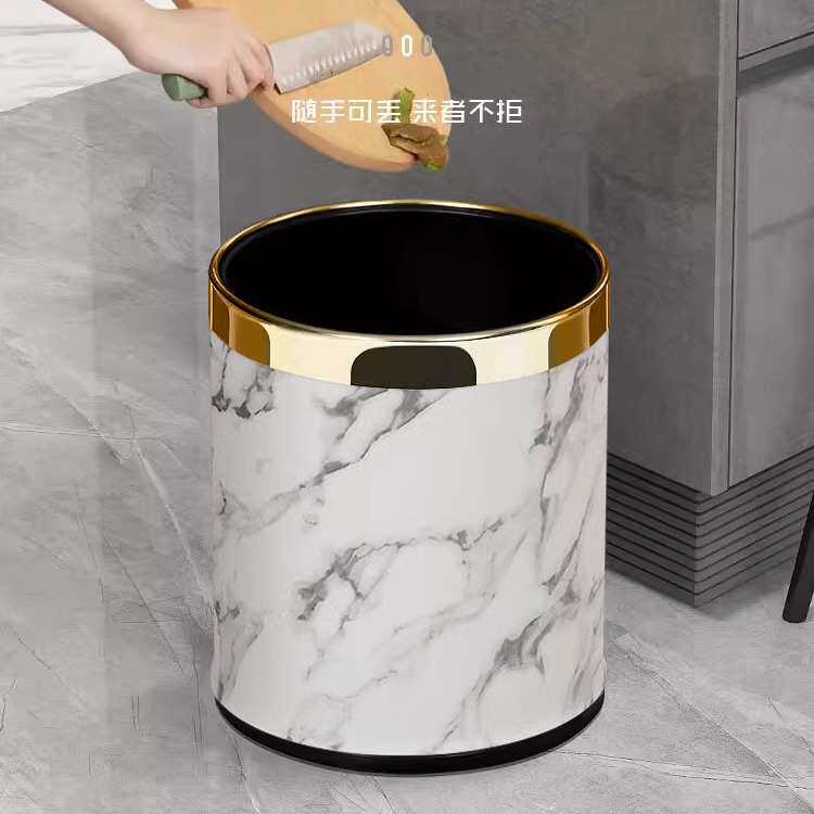 垃圾桶家用客厅轻奢风高档现代简约厨房卧室卫生间办公室创意双层