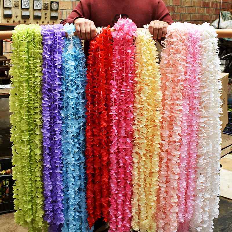 拉车套罩仿真婚庆吊顶绣球紫藤花婚礼堂紫罗兰花藤洋兰花串仿真花