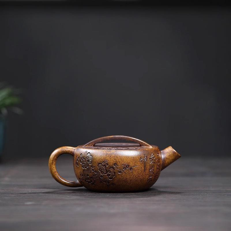 力派狄RDC老师原矿砂紫壶老泥料宜兴纯手工一壶办公泡茶实片瓦壶