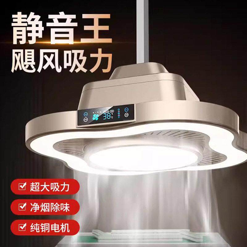棋牌室吸烟灯悬挂空气净化器灯麻将房馆桌灯室内低噪强效除烟排烟