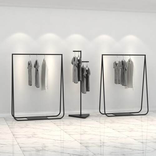 日本进口衣服架子服装店展示架落地式组合女装店货架铁艺中岛陈列 - 封面