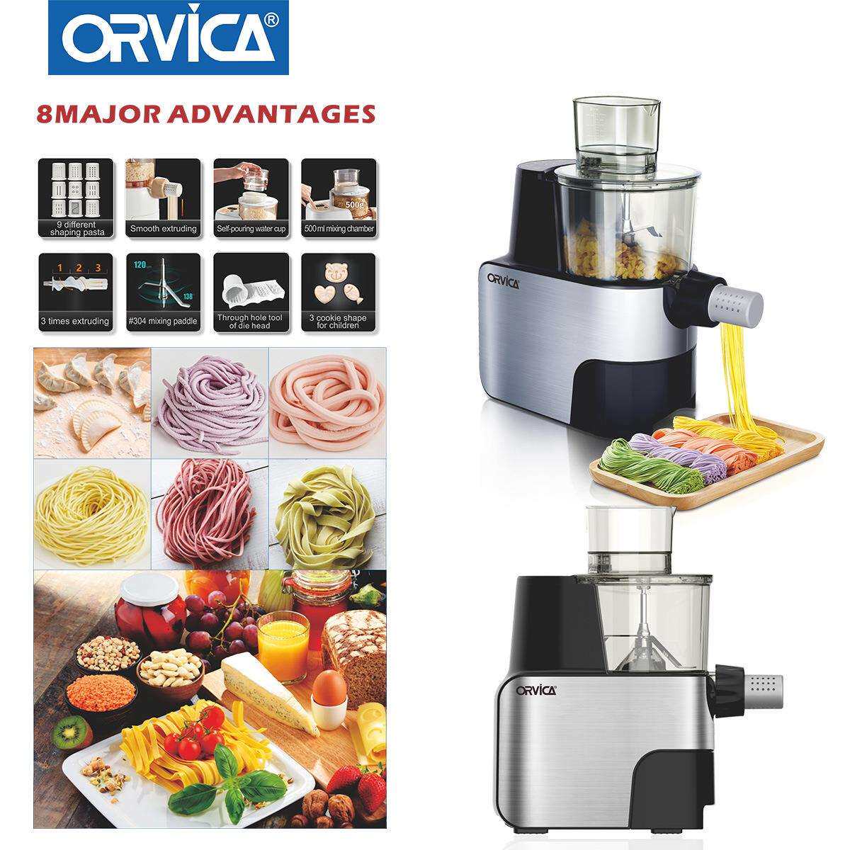 ORVICA跨境新款家用面条机全自动压面机多功能和面出面一体机