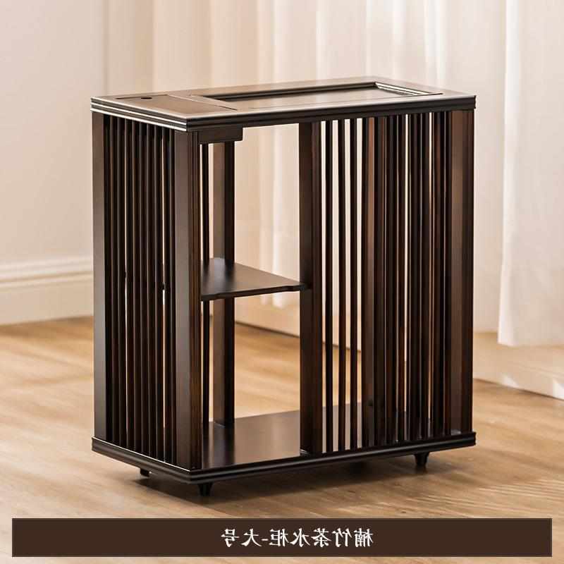 批发茶车简易家用实木茶水柜客办公厅移动烧水茶台茶水桶架竹茶车
