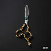 剪理发猴平剪刀剪刀剪理发美发剪镀金剪刀工具牙剪刀刘海