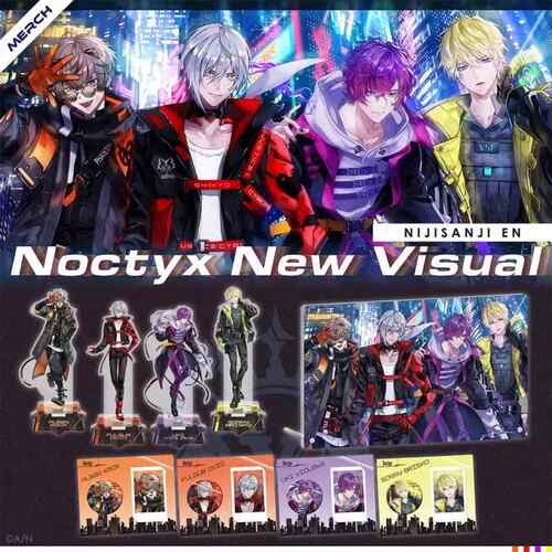 彩虹社 NIJISANJI Noctyx 新视觉亚克力立牌挂件钥匙扣徽章拍立得