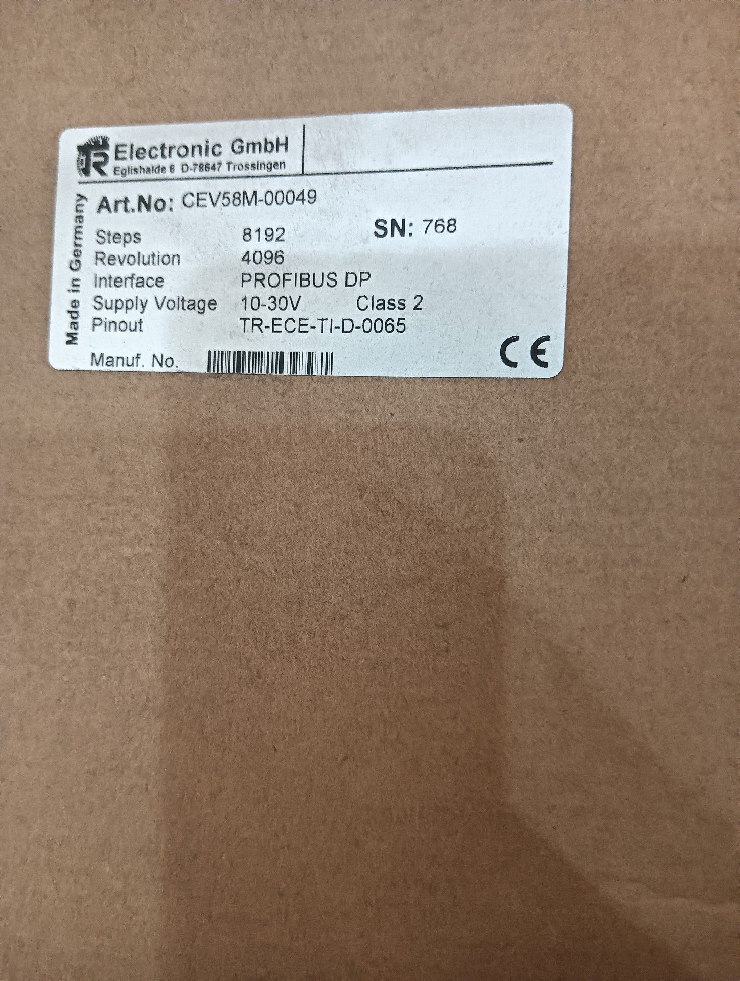 全新原装蒂尔TR编码器CEV58M-0049，现货