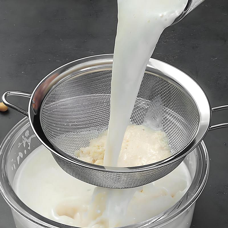 细网漏勺不锈钢食品级豆浆过滤网筛超细家用厨房滤鱼汤漏网勺商用