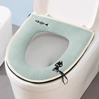 Universal Four-Season Waterproof Zippered Toilet Seat Cover