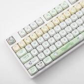 漫步猫YG108三模有线无线机械键盘RGB灯光麻将音女生可爱办公静音