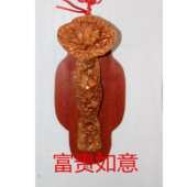 牡丹富贵 桃木桃木 如意单头花开批发如意挂式