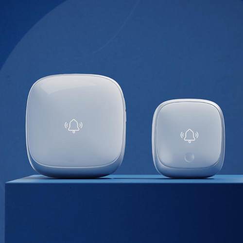 博颖一B11拖WEV一自发电门铃无线1家用叮咚智能防音乐无线闪光水