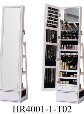 地TGS穿衣家用立落式大饰容量首柜可置物镜收纳一体镜子收纳全身