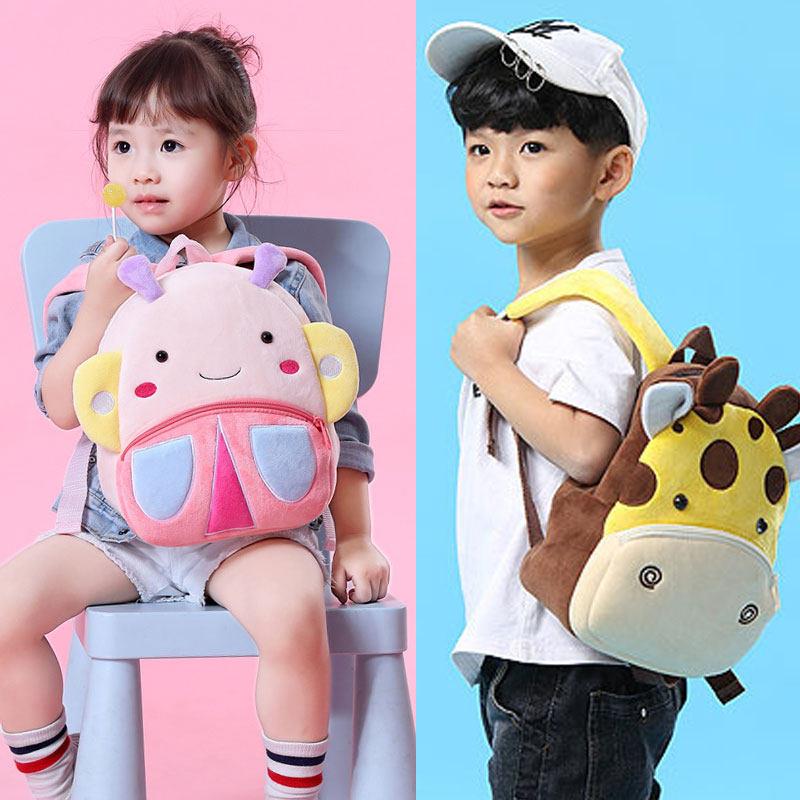 幼儿园书包宝宝背包2-4岁可爱女童男童动物毛绒双肩包儿童小包包