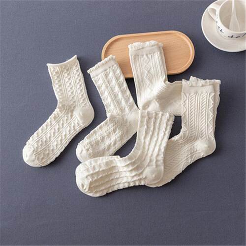 Solid color socks women