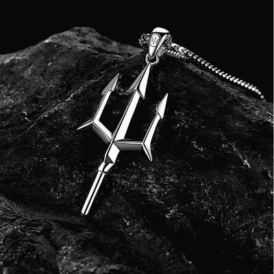 Neptune Trident Necklace Men