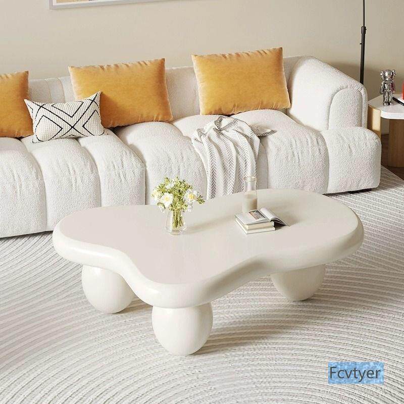 茶M-2162几茶几云小户型奶油网红尚客厅圆腿风家时用桌朵子新款创