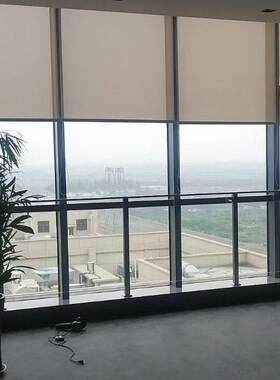 杭州办公室窗帘遮光卷帘百叶窗免费上门测量安装工厂直销阳光面料