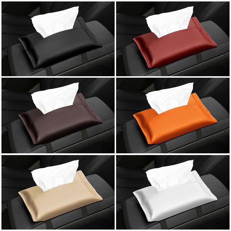 车载翻毛皮抽纸盒汽车抽纸袋餐巾纸盒车用挂式遮阳板扶手箱纸巾盒