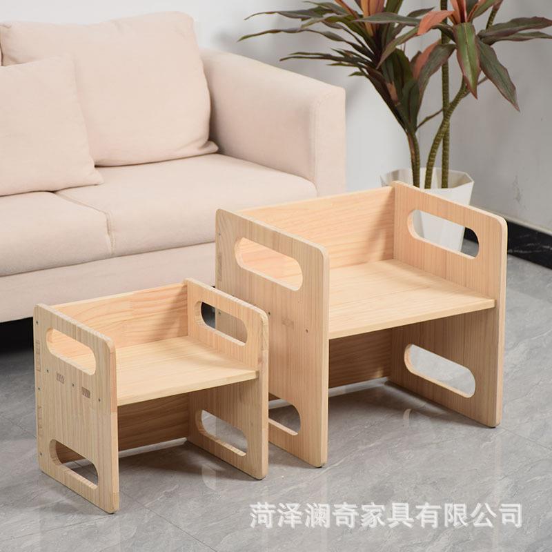 现货木质儿童板凳幼儿宝宝学习吃饭椅扶手靠背学生座椅脚踏垫脚凳