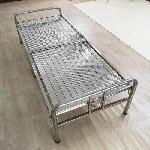 无缝户外不锈钢锁扣单加密午睡双人床加固办公室午休有折叠床