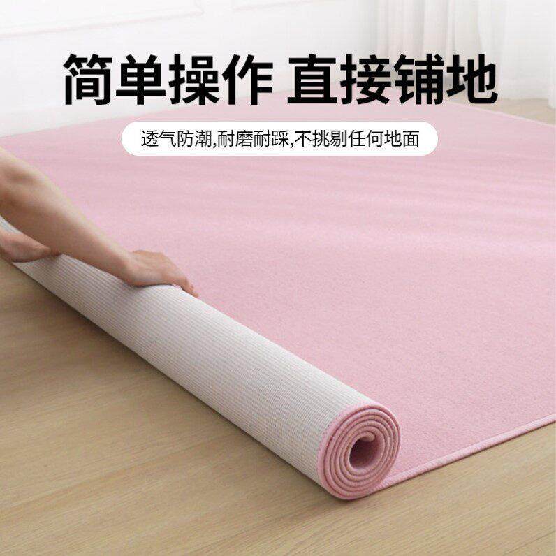 粉色地毯女孩卧室公主房温馨房间布置摄影棚拍照地垫大面积全铺