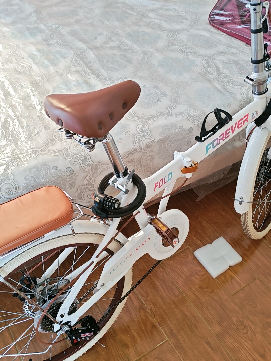 Складной велосипед Forever ультралегкий женский 16/20 дюймов, 7 скоростей, компактный городской ретро-байк для прогулок photo review