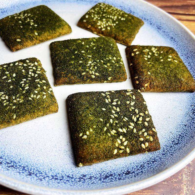宁波特产苔条饼现做苔菜饼芝麻饼海苔味千传统糕点心层酥零食500g
