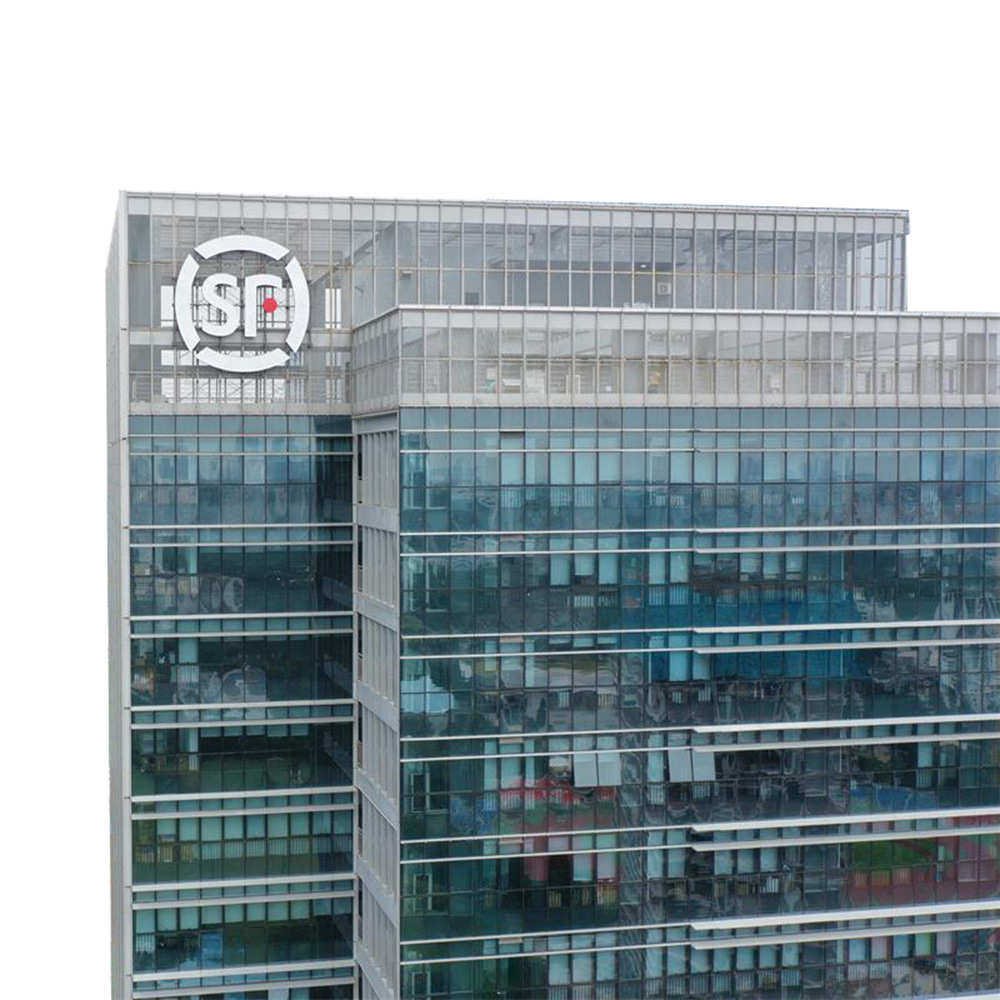 企业楼顶发光字高楼字外墙logo玻璃幕墙招牌大型不锈钢包边灯箱字
