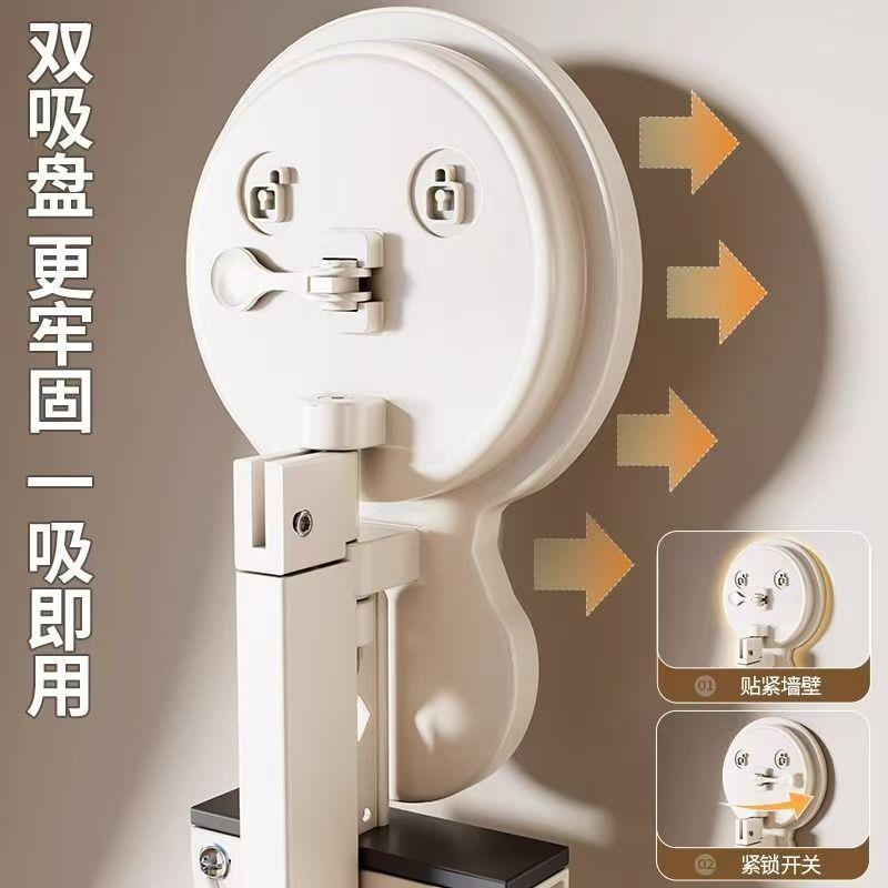 吸晒衣架伸缩折叠落地吸盘落地子家用飘窗晾衣服被挂架阳台打晾衣