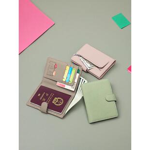 护照钱包一体防盗刷真皮包机票夹多功能出国收纳证件包牛皮保护套