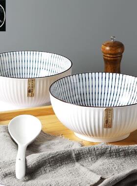 Double ears soup bowl noodle bowl large size ramen bowl