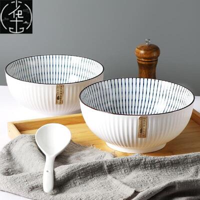 Double ears soup bowl noodle bowl large size ramen bowl